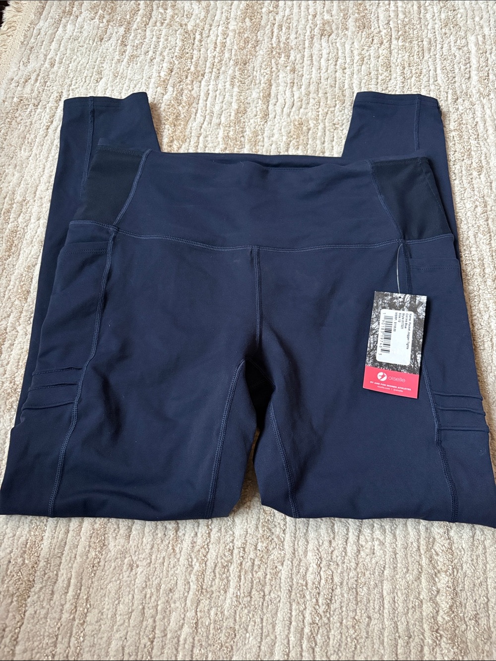 oiselle Navy Pocket Jogger Leggings with Side Pockets